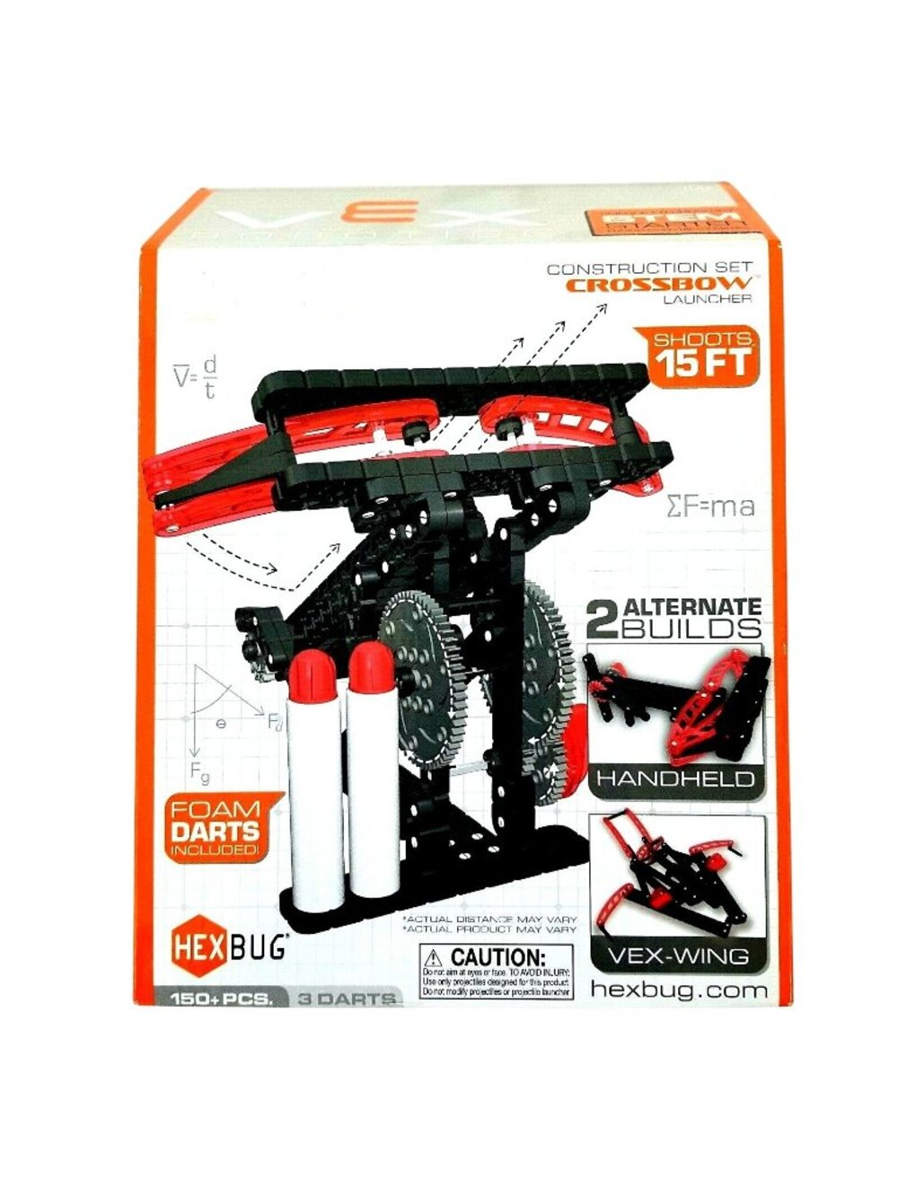 HEXBUG VEX Robotics Crossbow Launcher STEM Construction Set Kit 150+ Pcs Darts